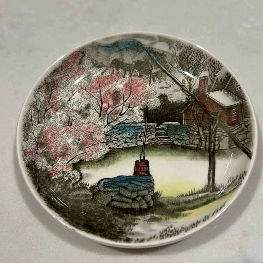 Coaster;  friendly village, “made in England”stamped by Johnson Brothers.